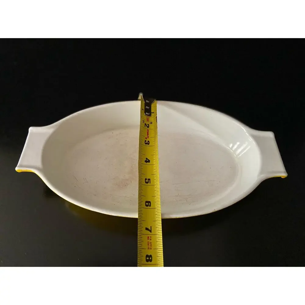 COPCO #7409 Michael Lax Design Yellow Enameled Cast Iron Dish